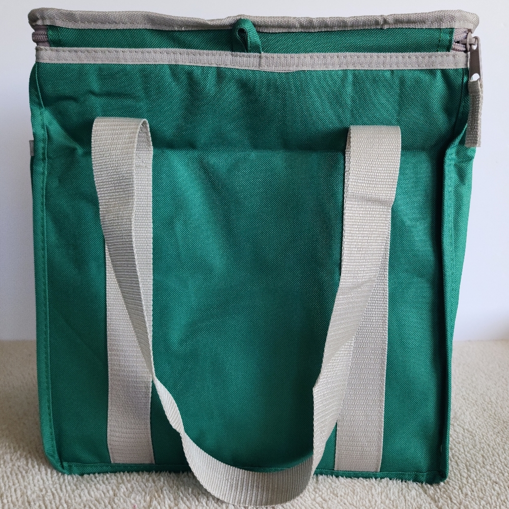 WHOLE FOODS MARKET Insulated Reusable Cooler Green Grocery Shopping Bag - Picture 7 of 7